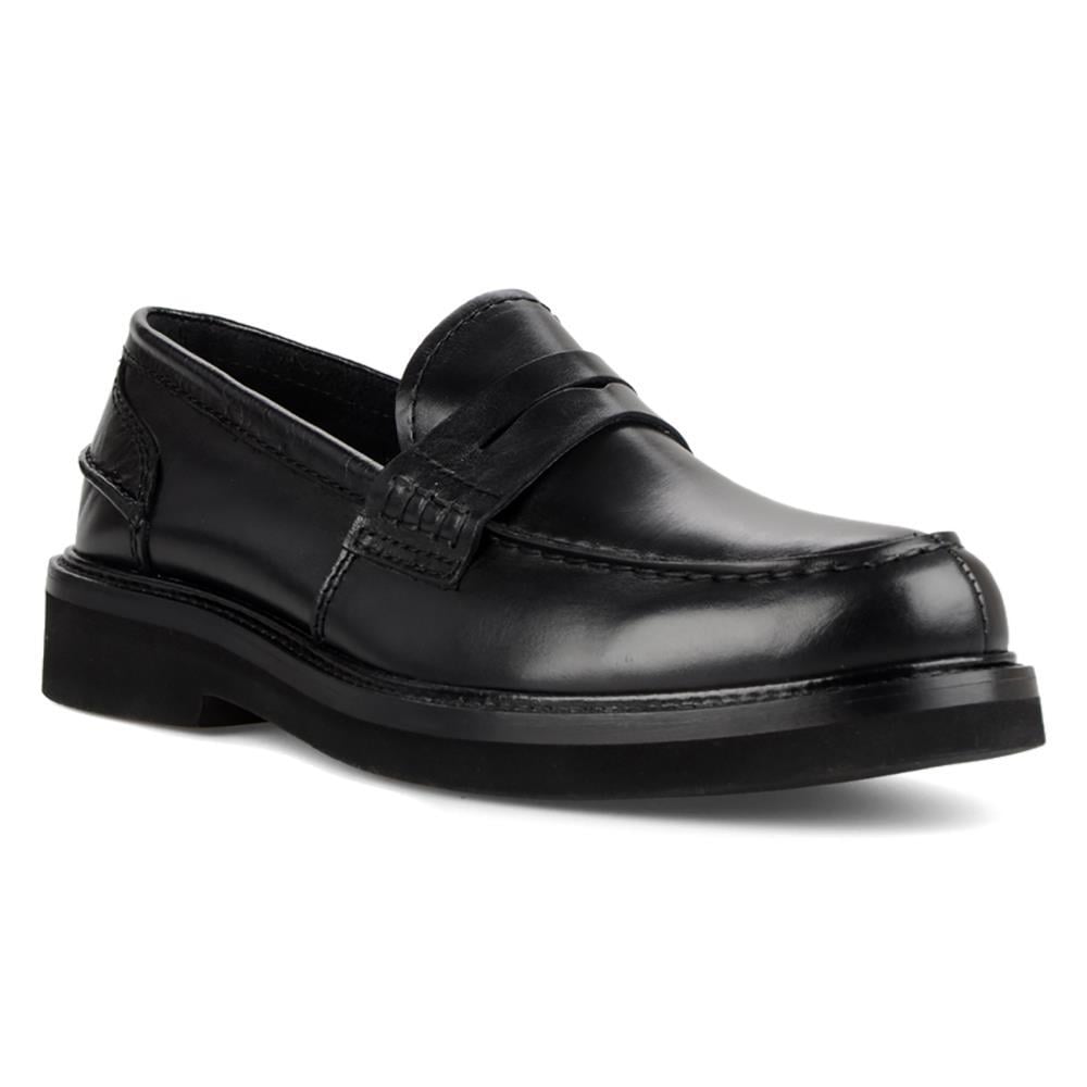 Black Men Loafer Leather Shoes