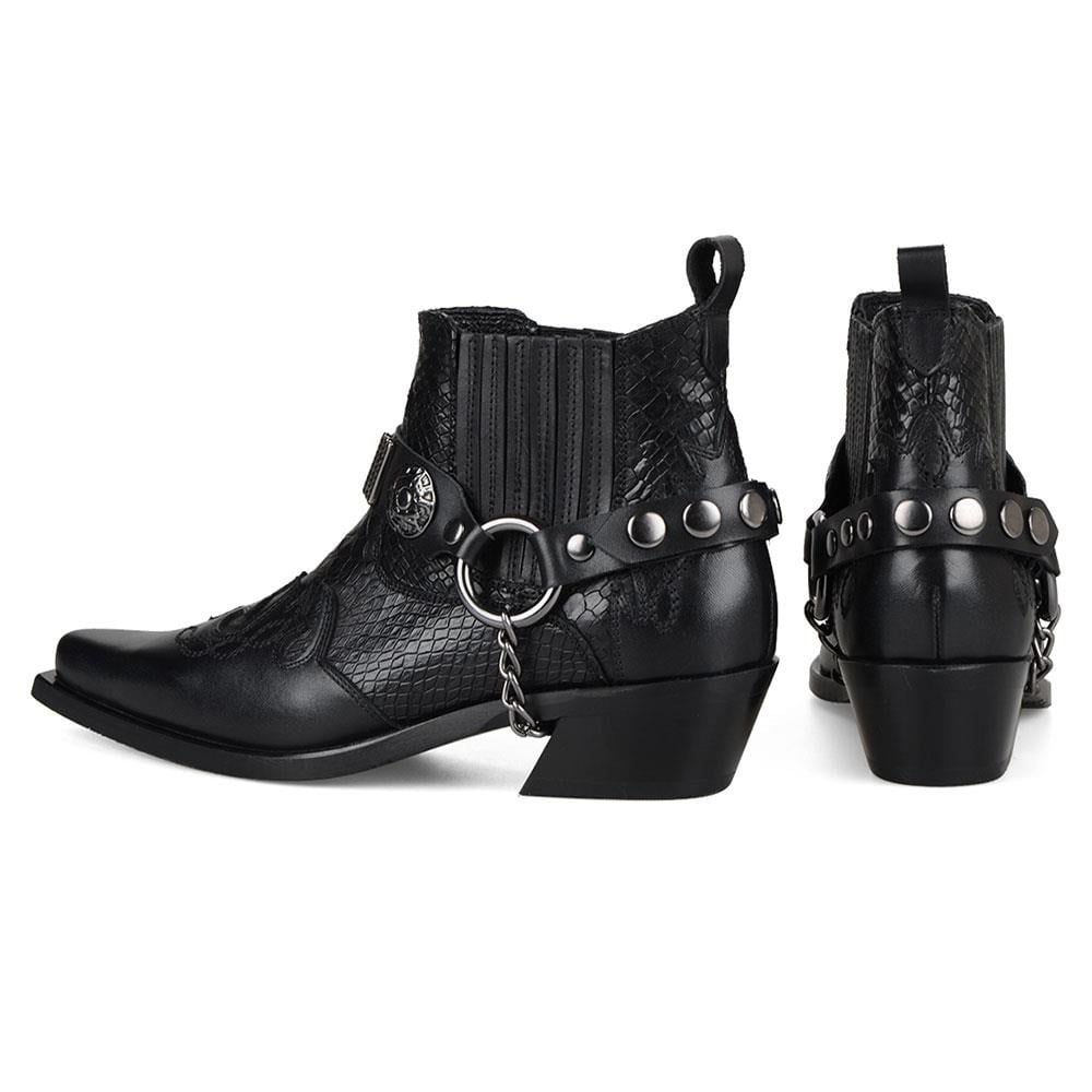 FootCourt Cowboy Boots Black