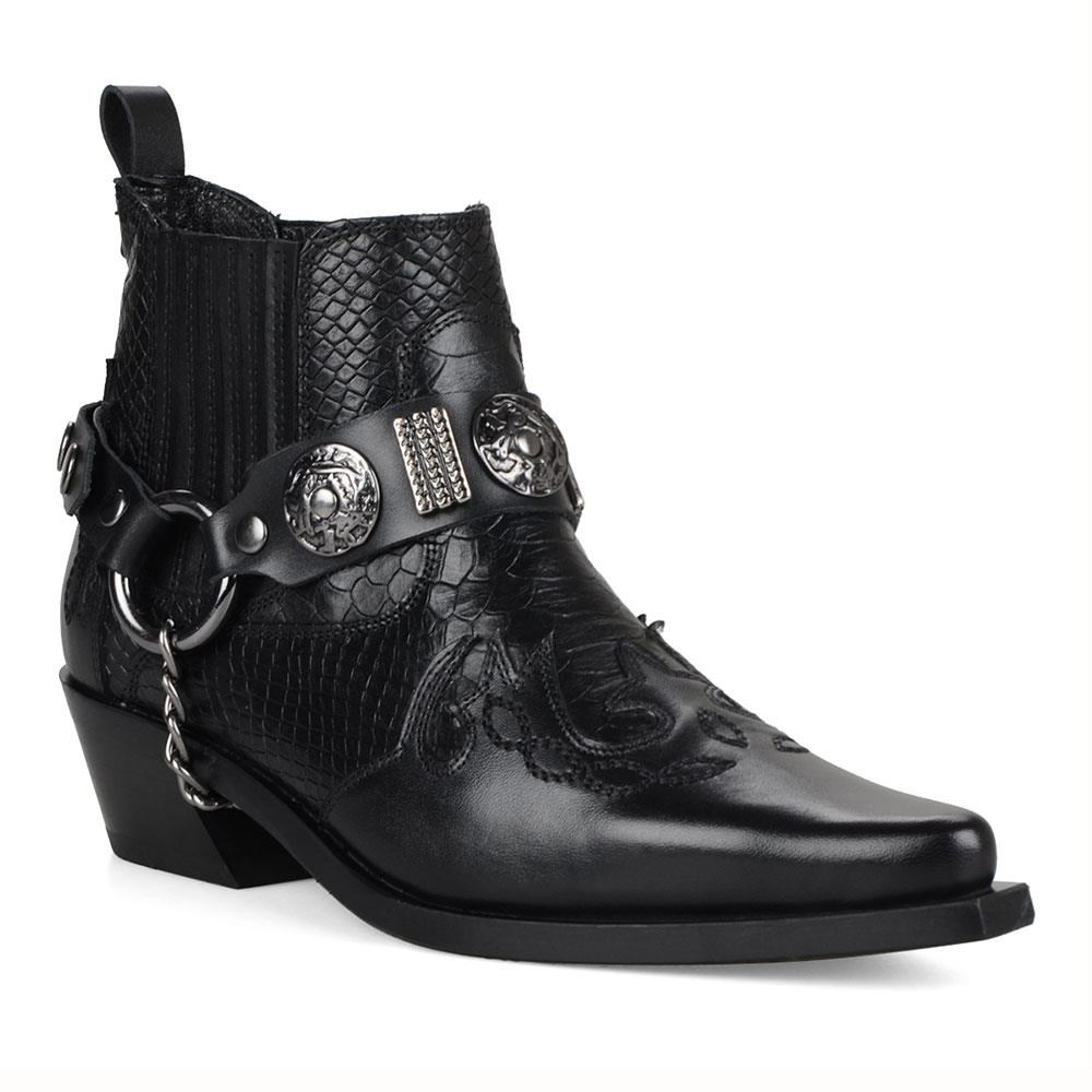 FootCourt Cowboy Boots Black