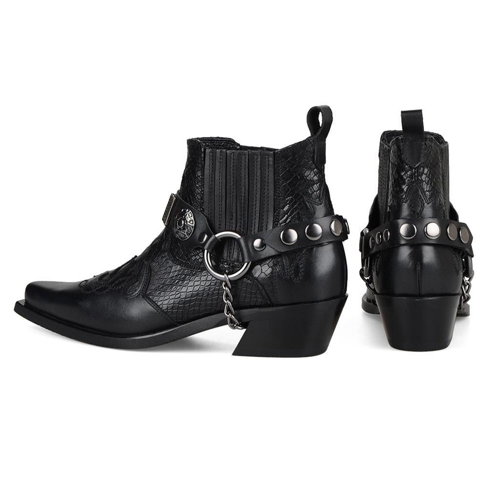 Siyah Bayan Kovboy Botu (Gar)