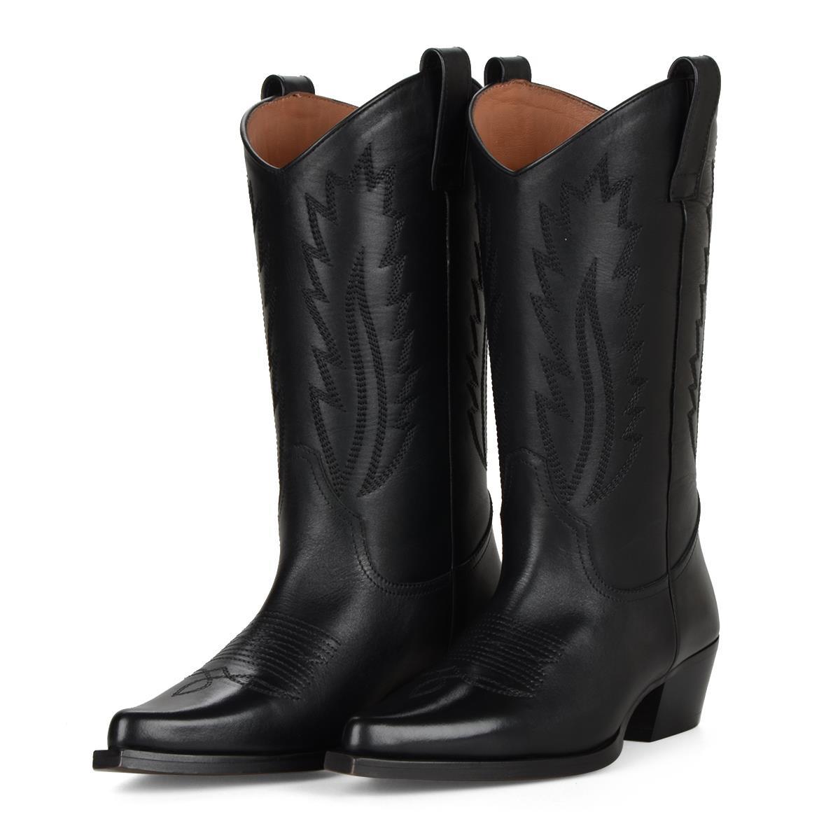 Black Women Cowboy Boots Rasa