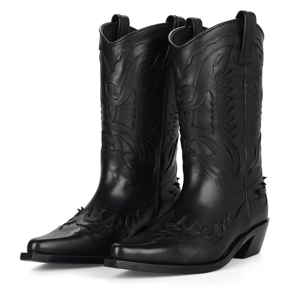FootCourt Cowboy Boots Black
