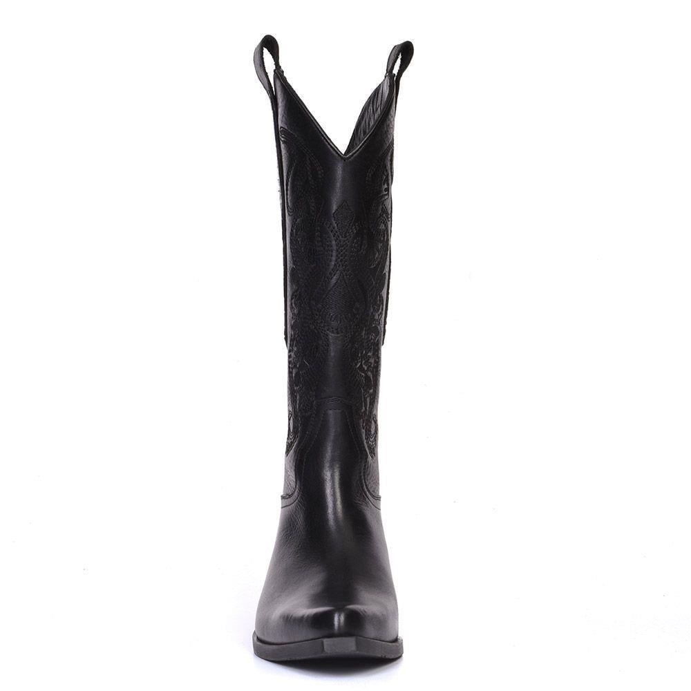 FootCourt Cowboy Boots Black