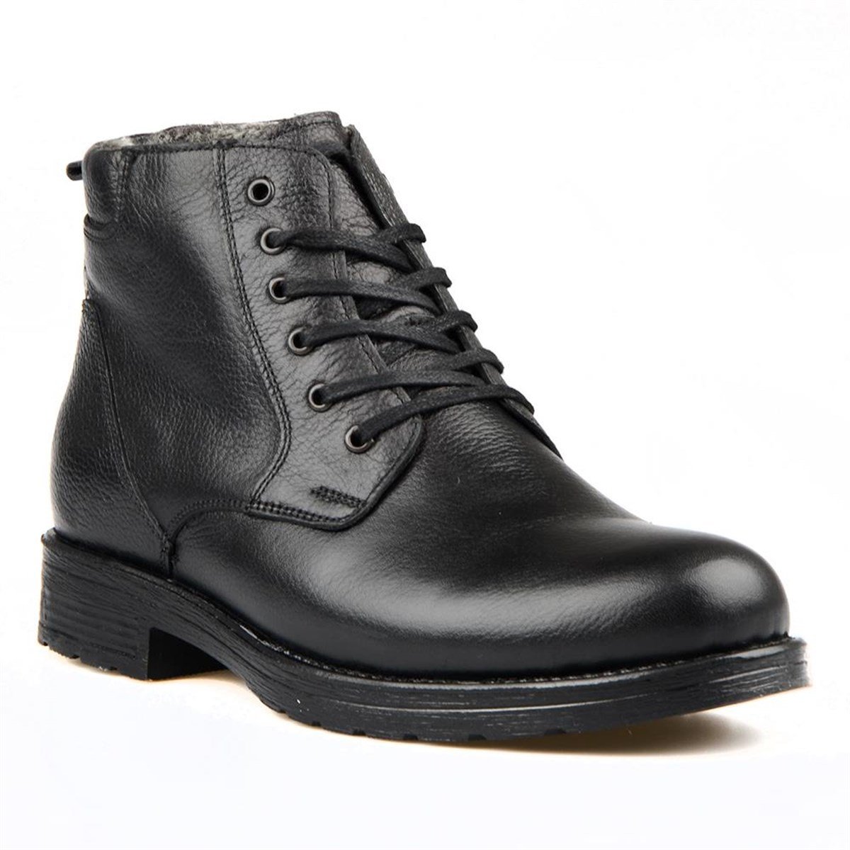 Black Leather Men's Boots