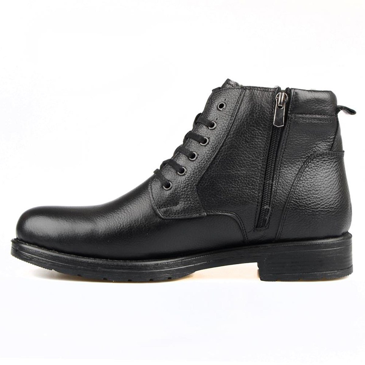 Black Leather Men's Boots