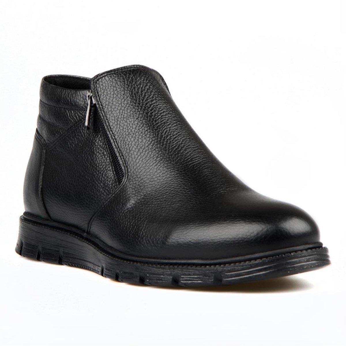 Black Leather Men's Boots