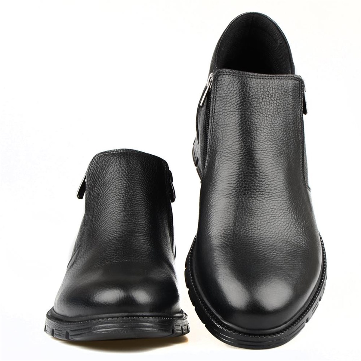Black Leather Men's Boots