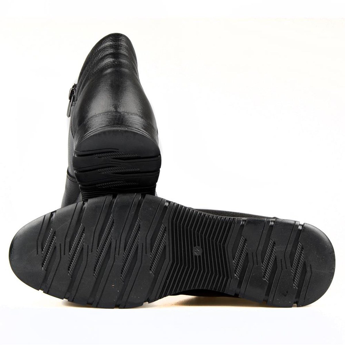 Black Leather Men's Boots
