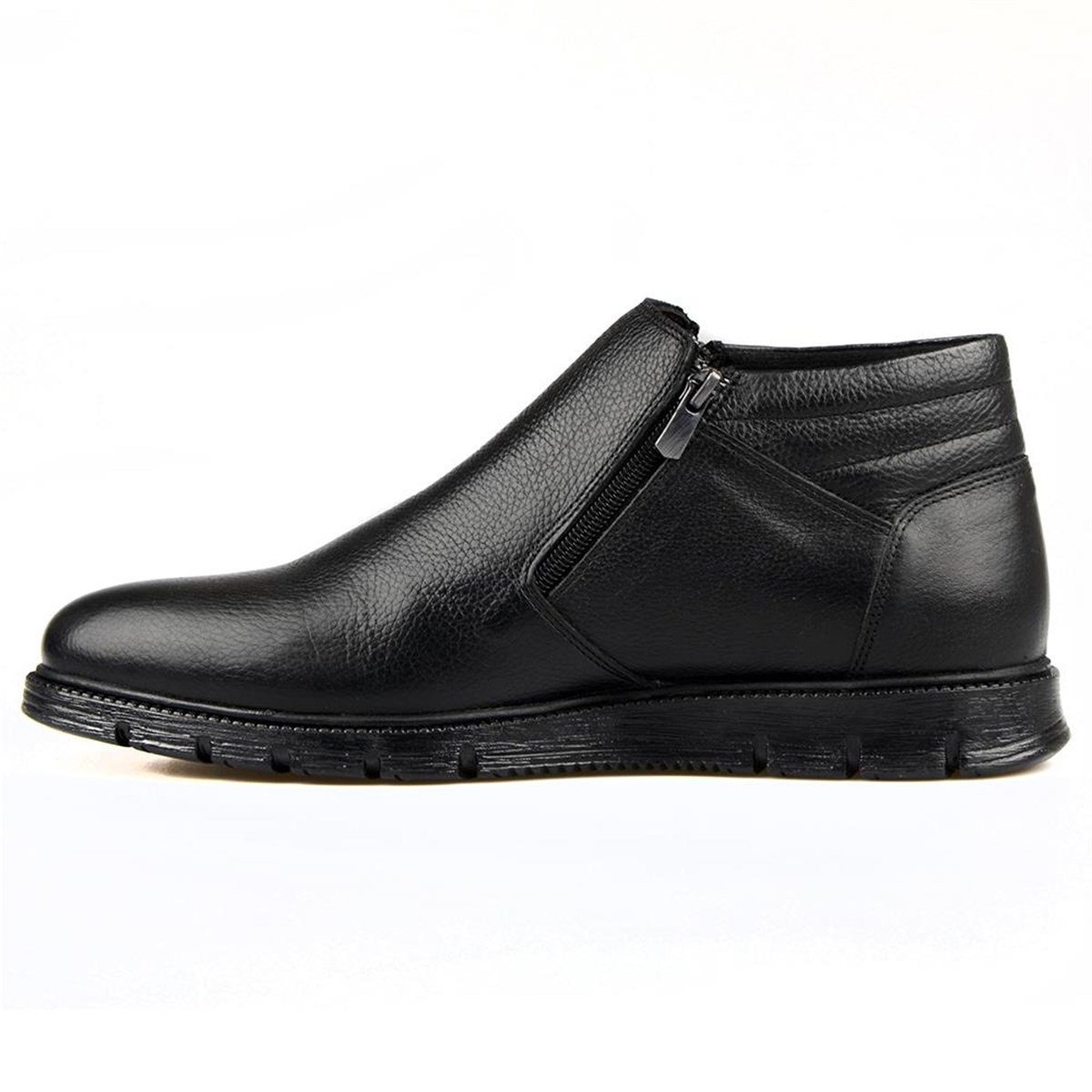 Black Leather Men's Boots