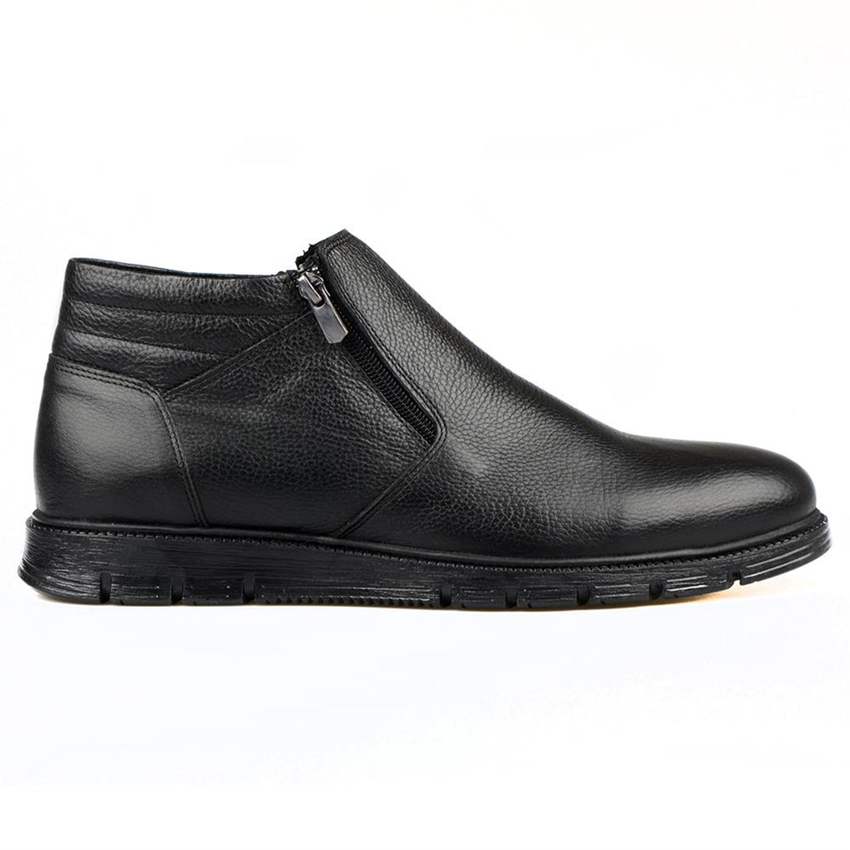 Black Leather Men's Boots
