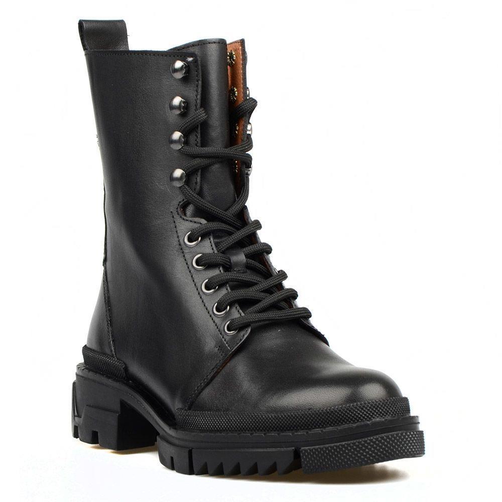 Men's Military Boots Lace Up Ankle Boots Black