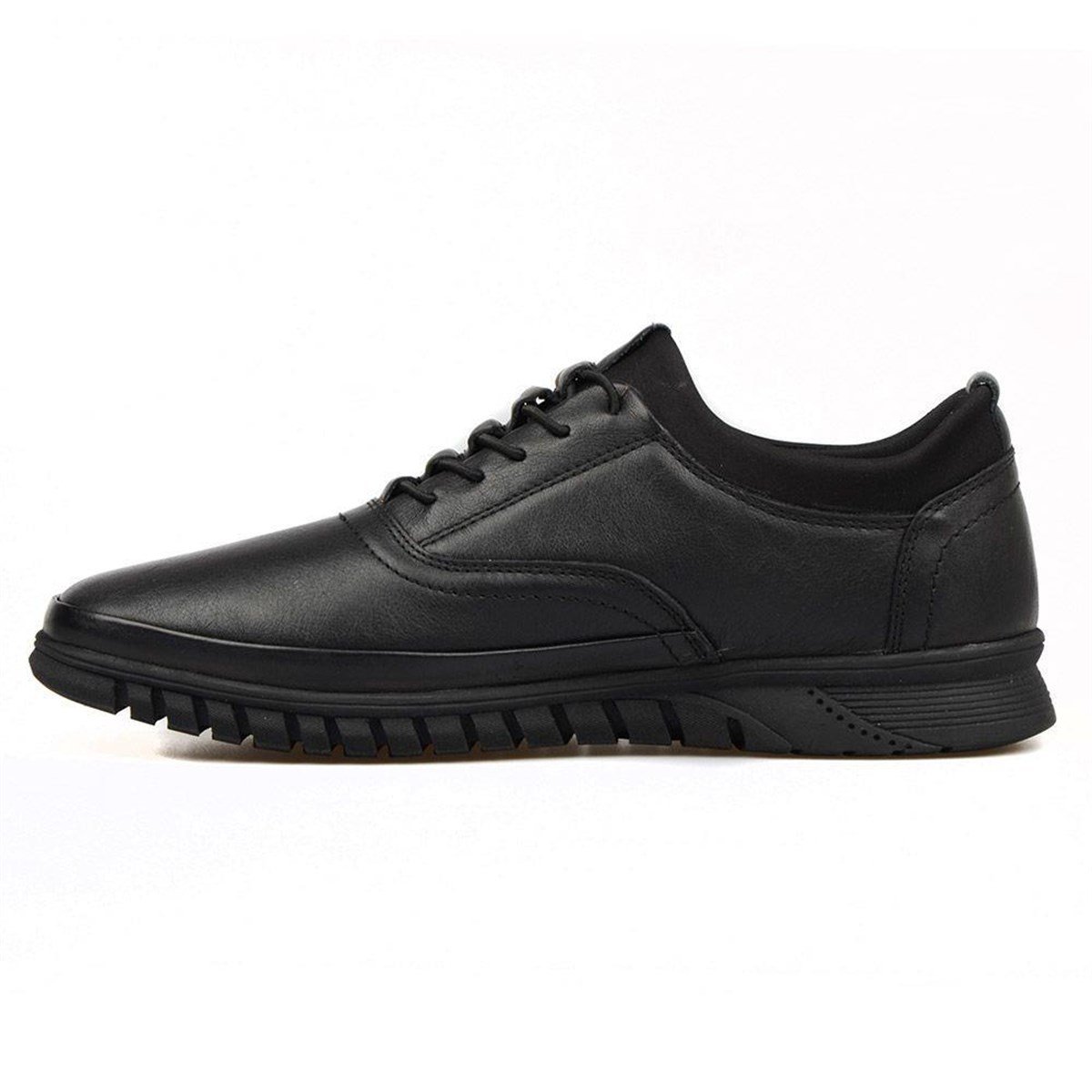 Black Leather Men Shoes