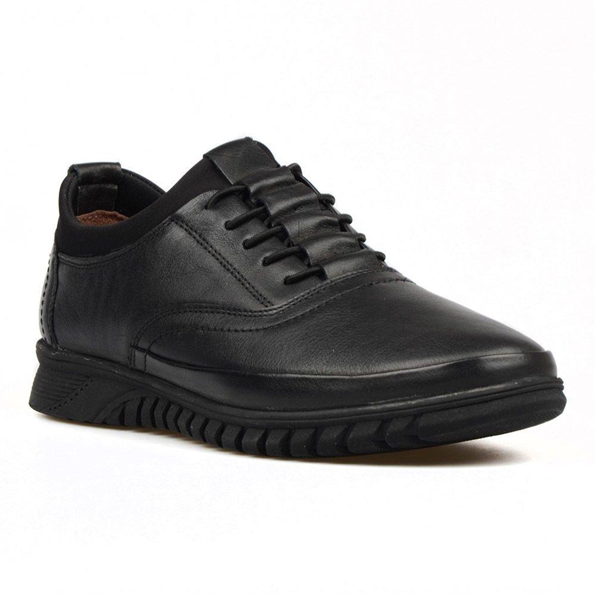 Black Leather Men Shoes