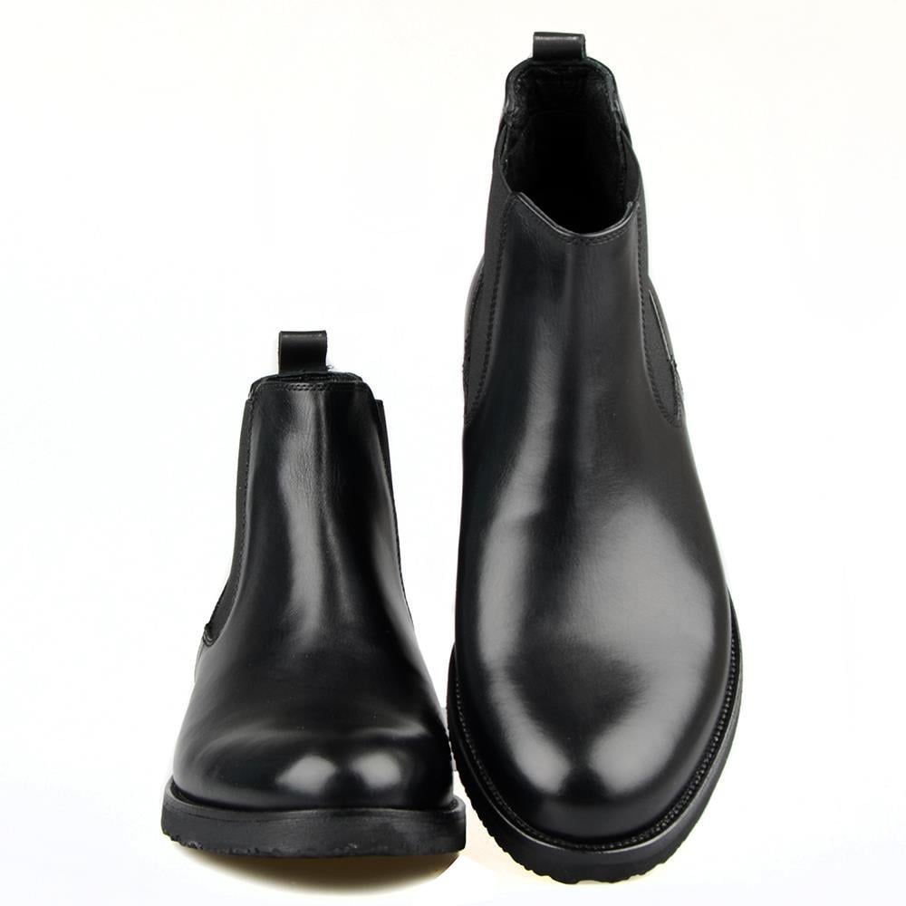 Black Leather Men's Chelsea Boots
