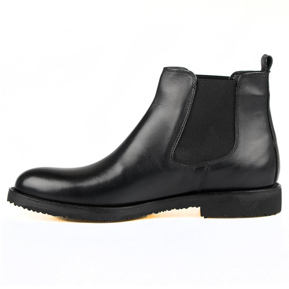 Black Leather Men's Chelsea Boots