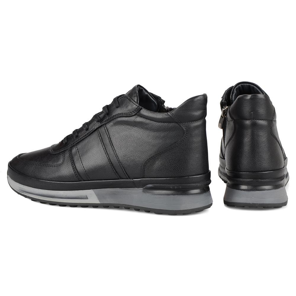 Black Leather Men's Boots