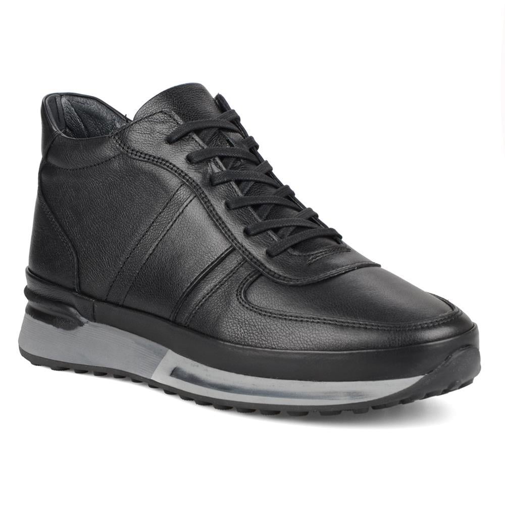 Black Leather Men's Boots