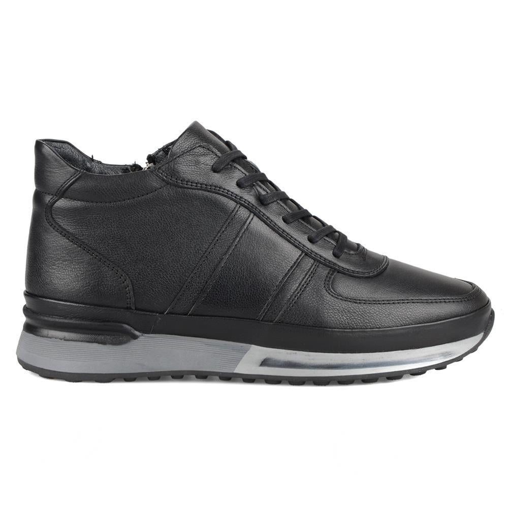 Black Leather Men's Boots