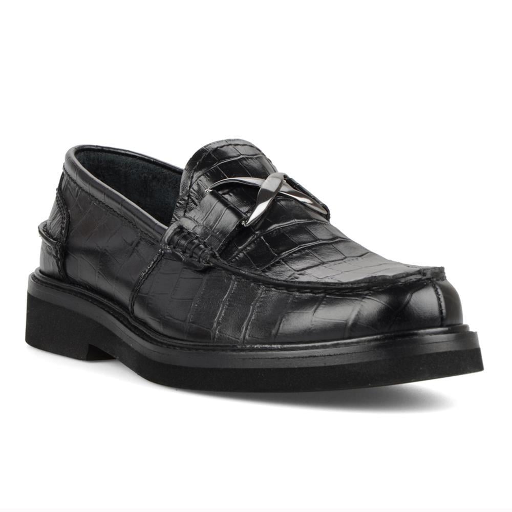 Black Men Loafer Leather Shoes