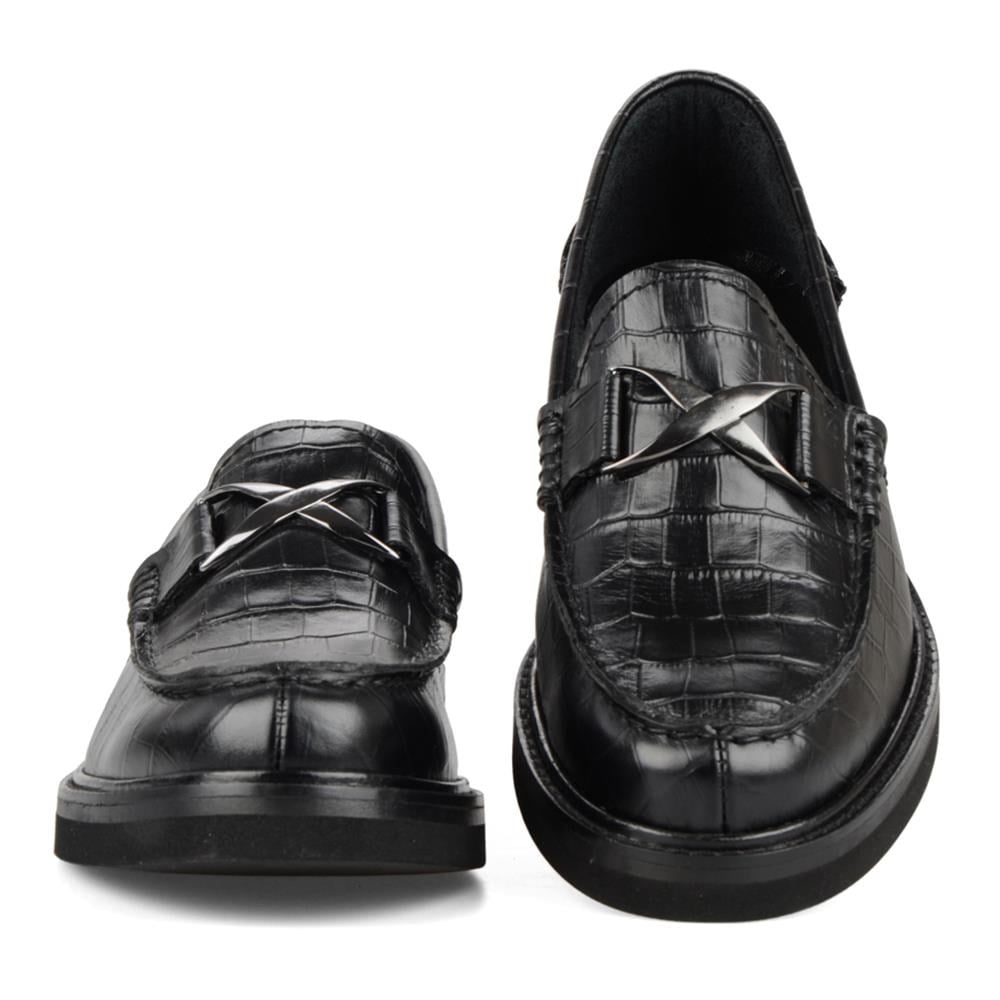 Black Men Loafer Leather Shoes