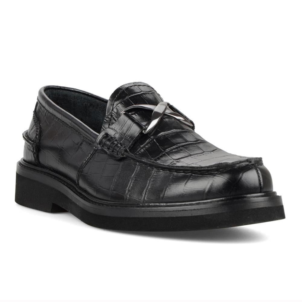Black Men Loafer Leather Shoes