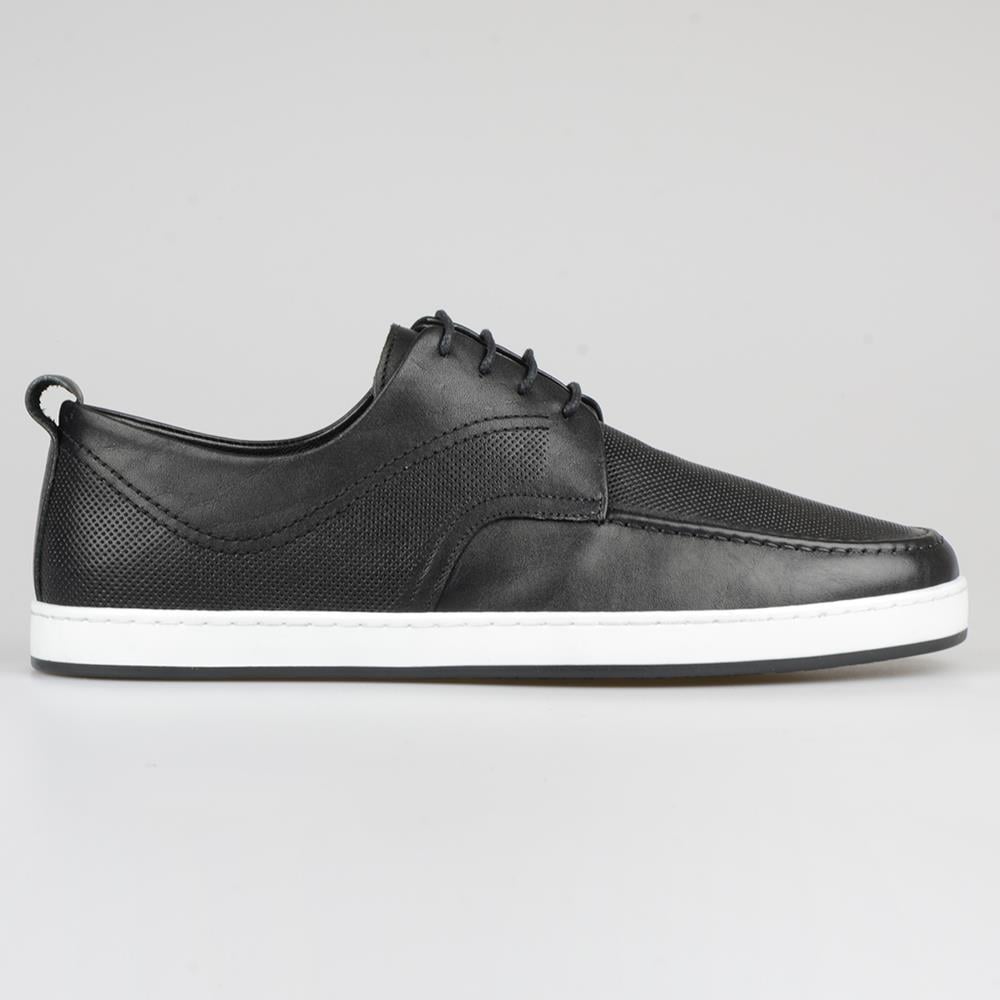 Siyah Erkek Günlük Ayakkabısı Bağcıklı 