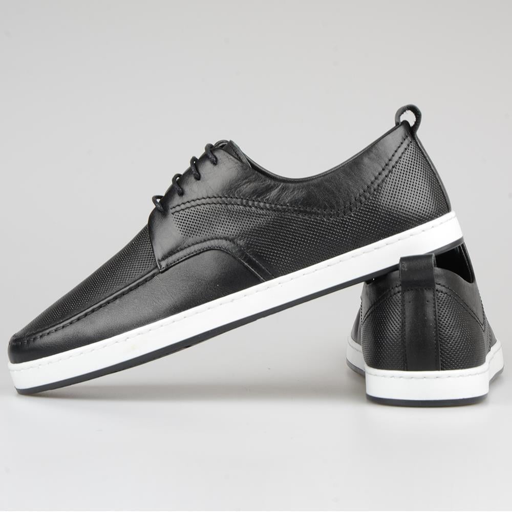 Siyah Erkek Günlük Ayakkabısı Bağcıklı 