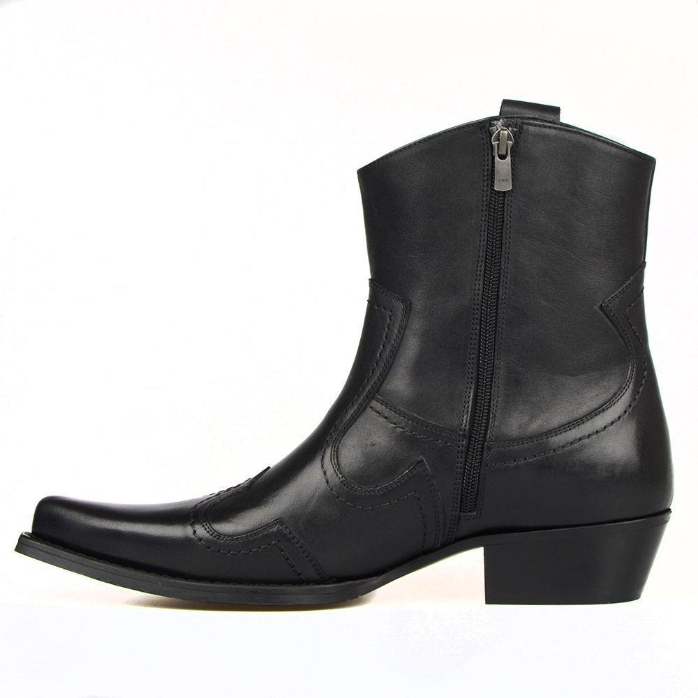 FootCourt Cowboy Boots Black