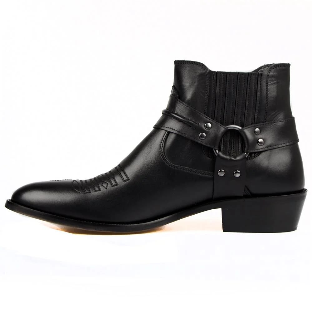 FootCourt Cowboy Boots Black