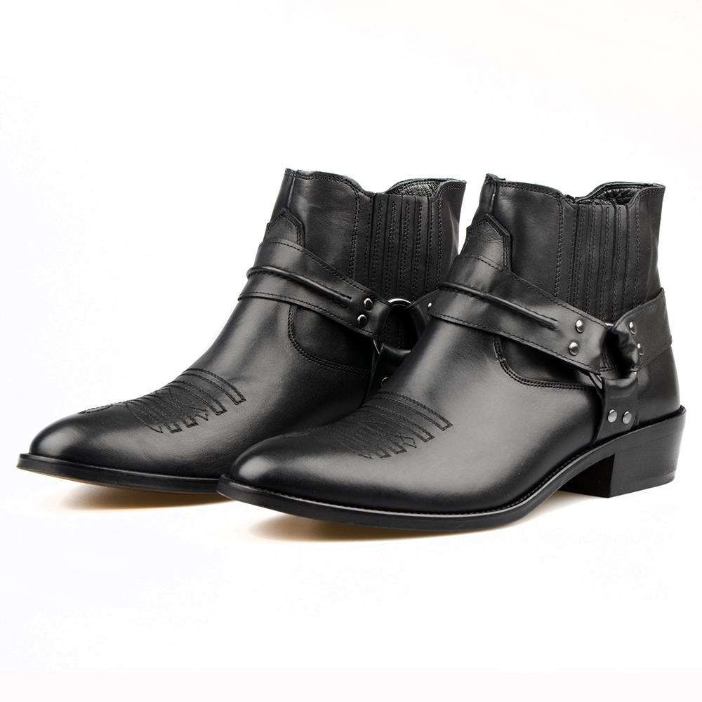 FootCourt Cowboy Boots Black