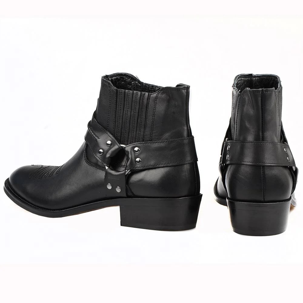 FootCourt Cowboy Boots Black