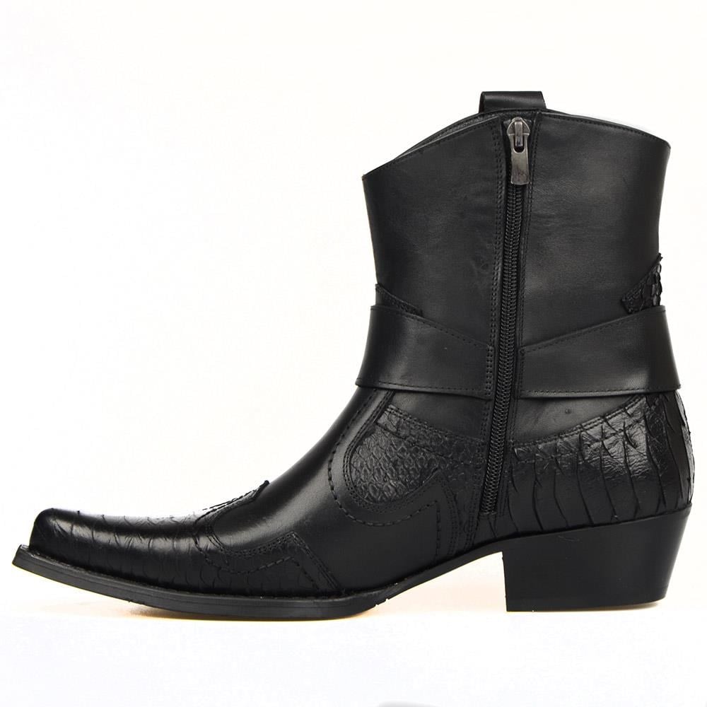 FootCourt Cowboy Boots Black
