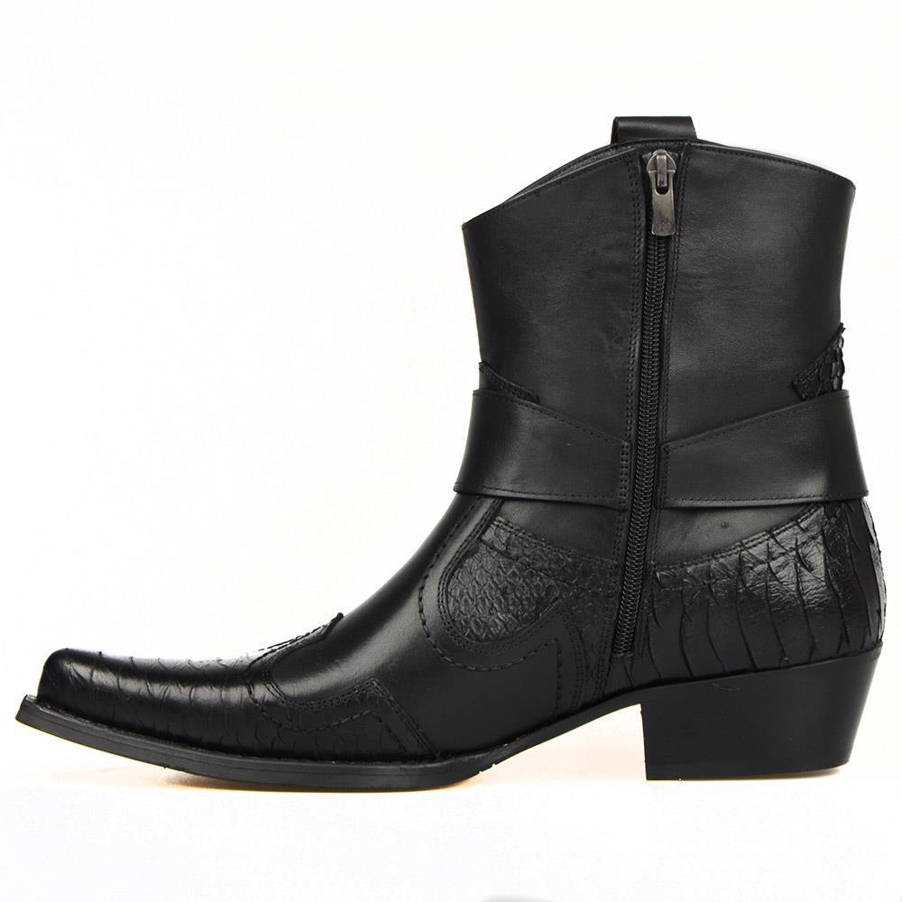 FootCourt Cowboy Boots Black