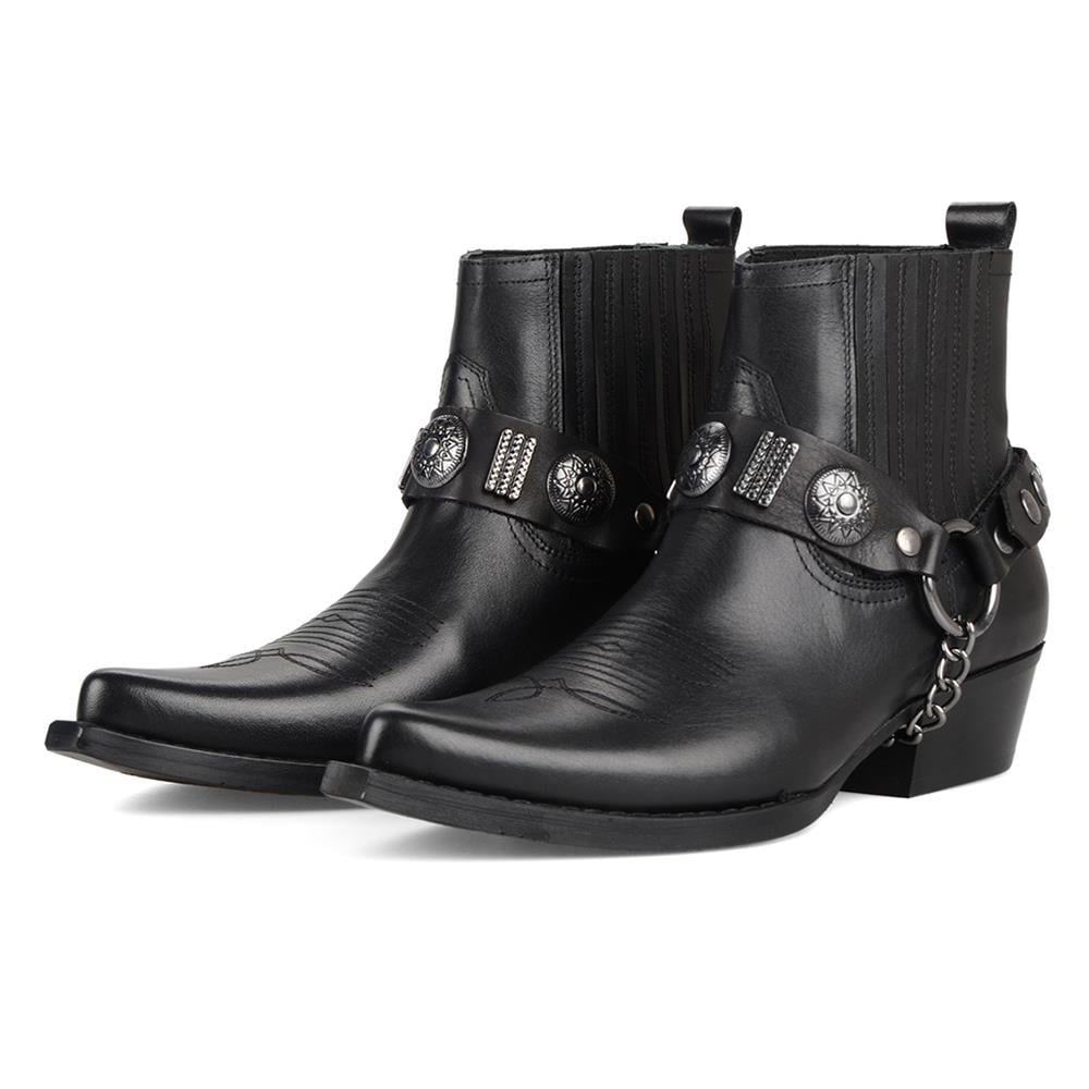 FootCourt Cowboy Boots Black