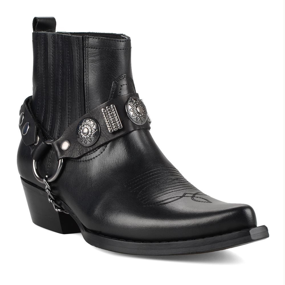 FootCourt Cowboy Boots Black
