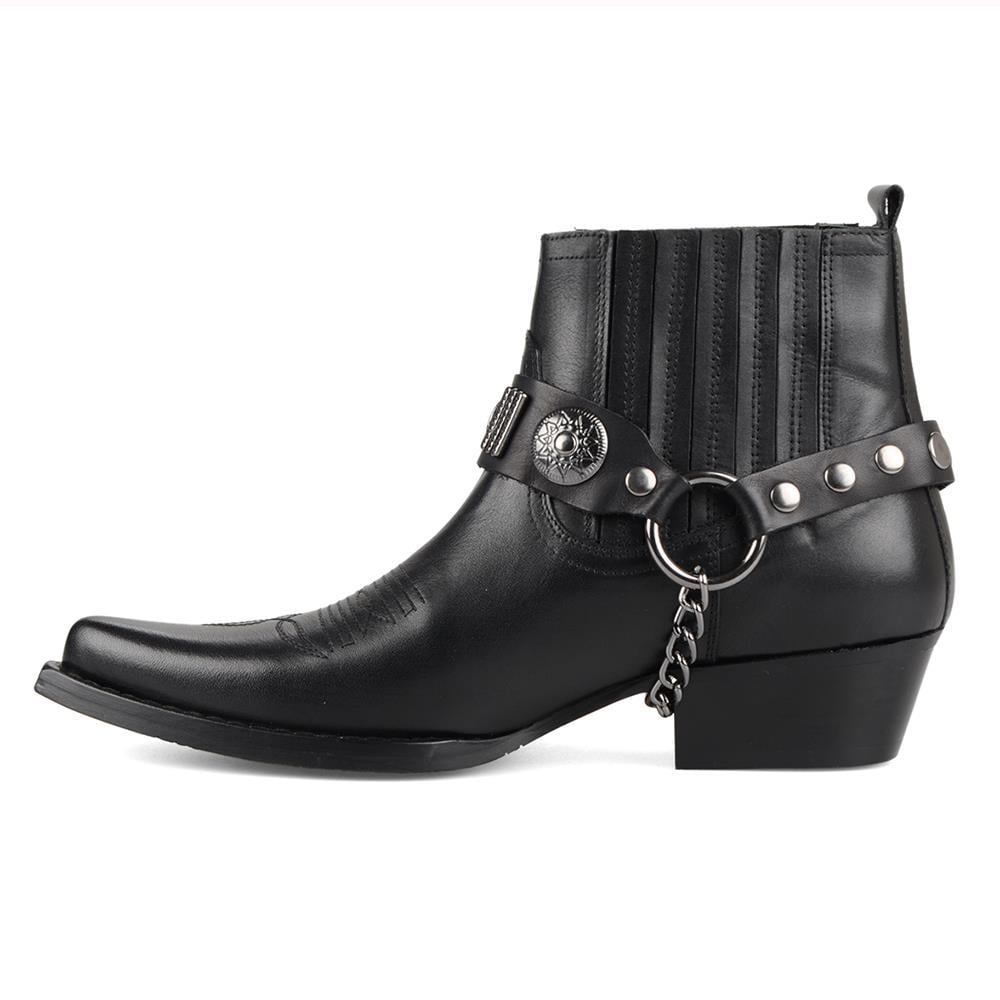 FootCourt Cowboy Boots Black