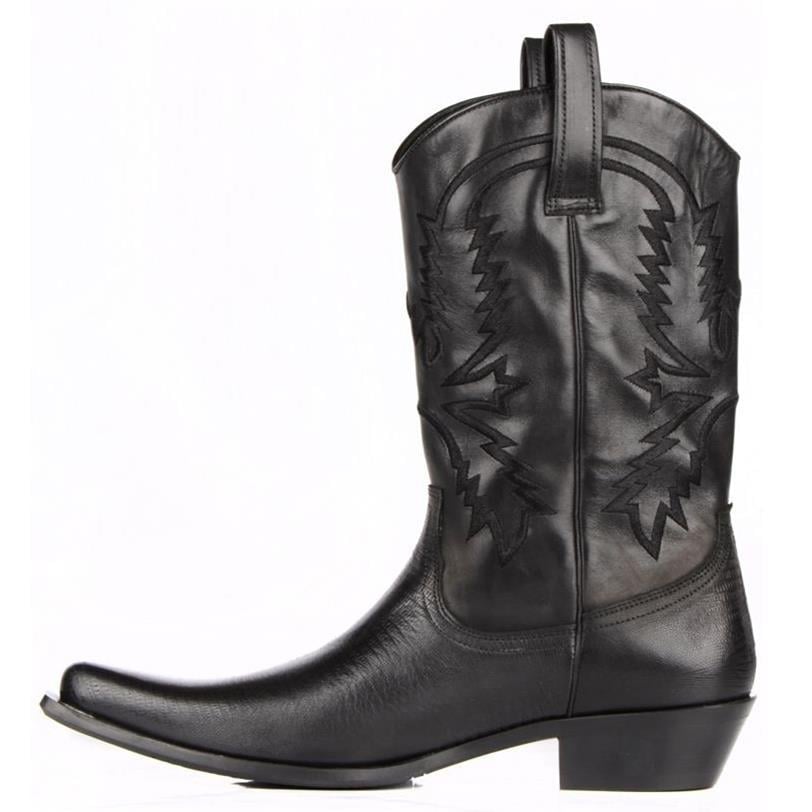 FootCourt Cowboy Boots Black