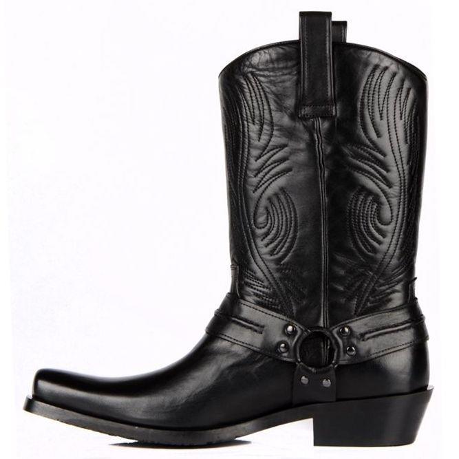 FootCourt Cowboy Boots Black