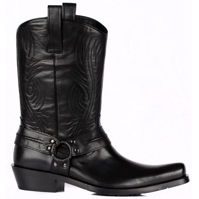 FootCourt Cowboy Boots Black