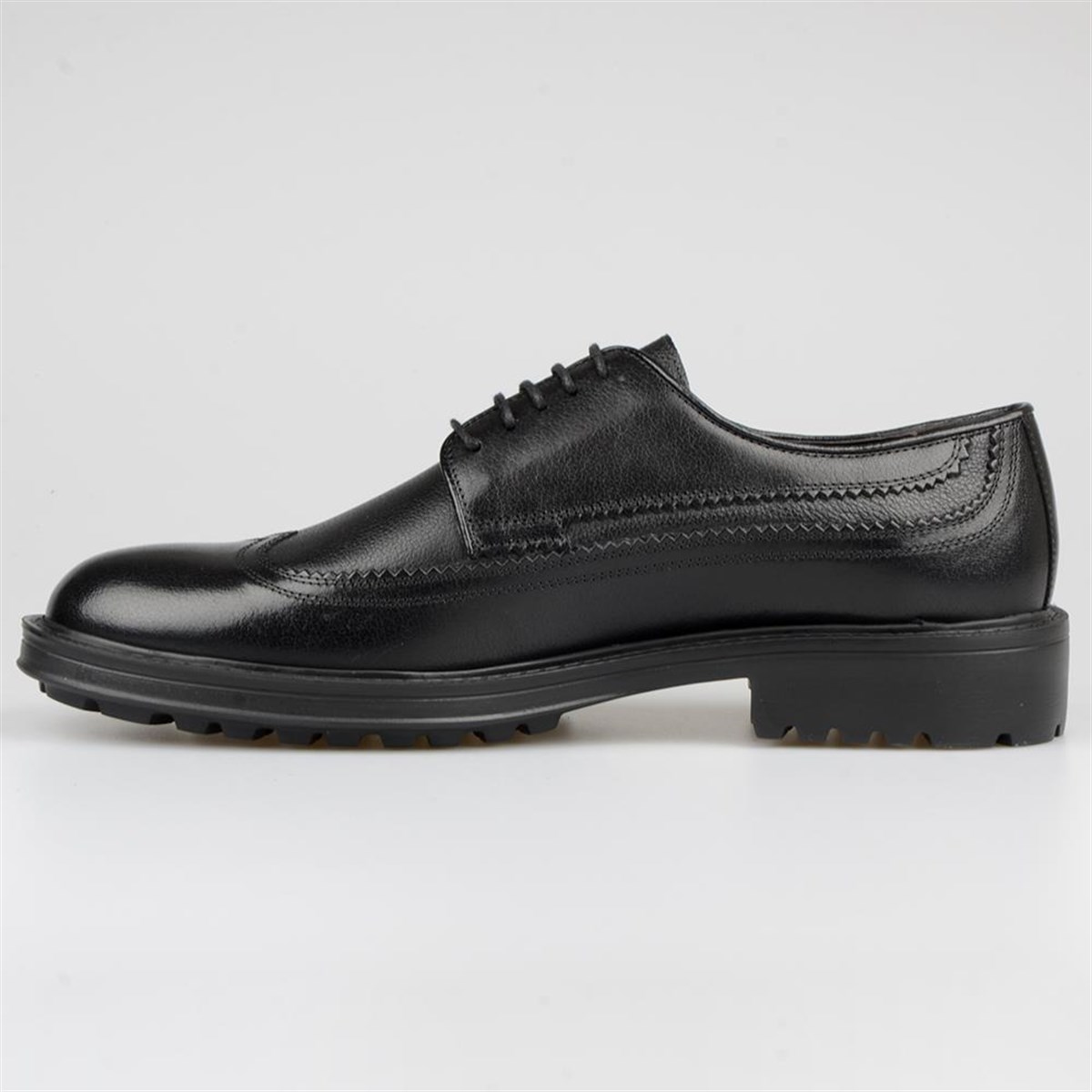 Black Leather Men's Light Sole Oxford Shoes