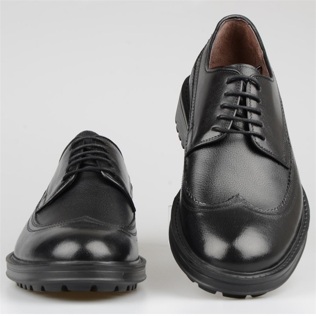 Black Leather Men's Light Sole Oxford Shoes