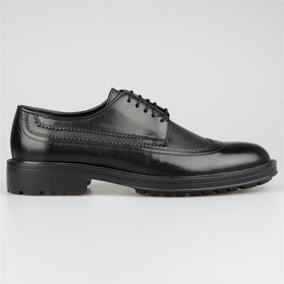 Black Leather Men's Light Sole Oxford Shoes