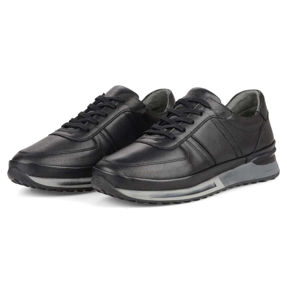 Siyah Erkek Sneaker Deri