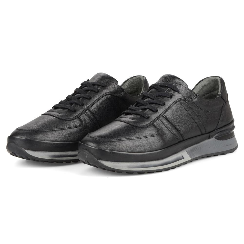 Siyah Erkek Sneaker Deri