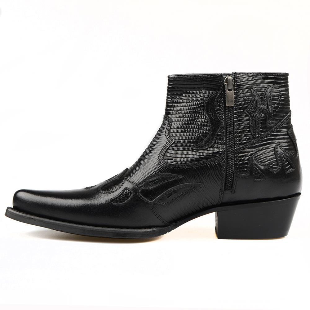 FootCourt Cowboy Boots Black