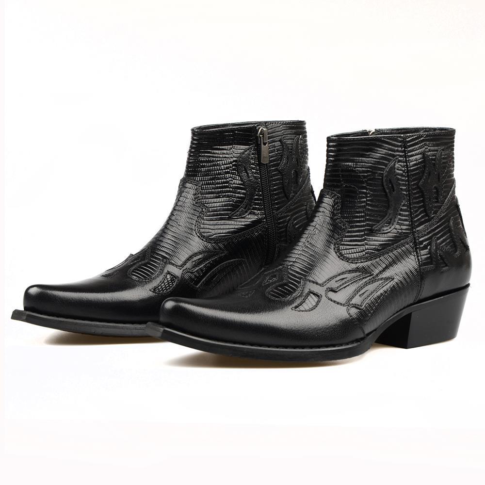 FootCourt Cowboy Boots Black