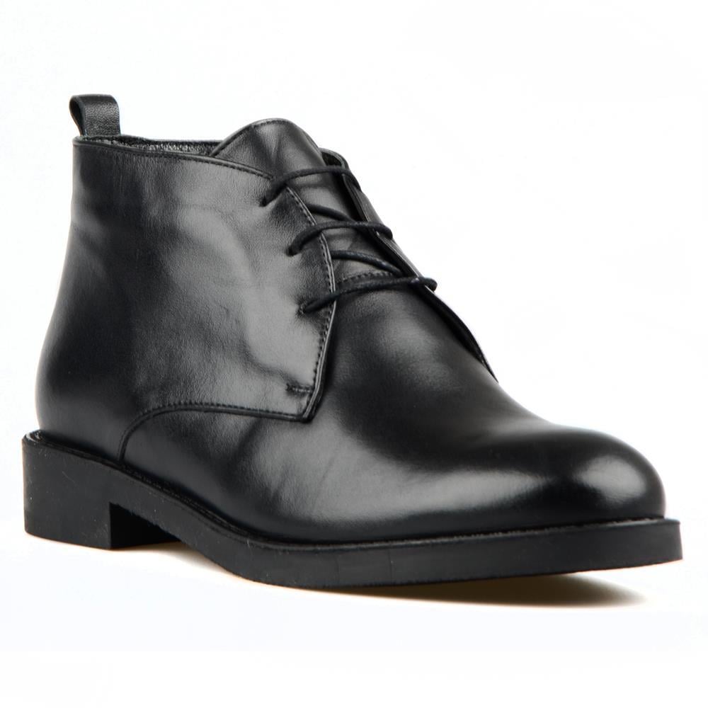 Black Women's Lace Up Ankle Boots