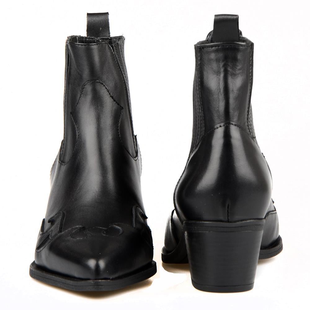 FootCourt Cowboy Boots Black