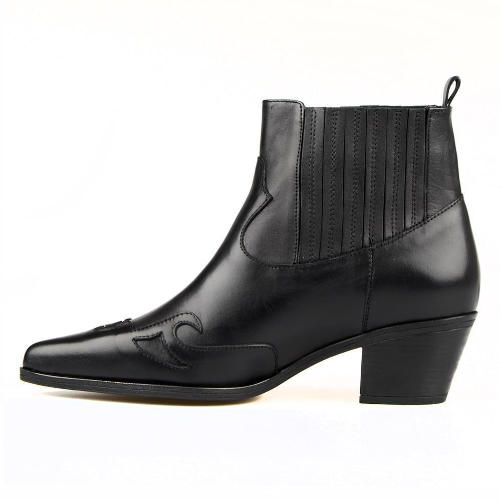 FootCourt Cowboy Boots Black