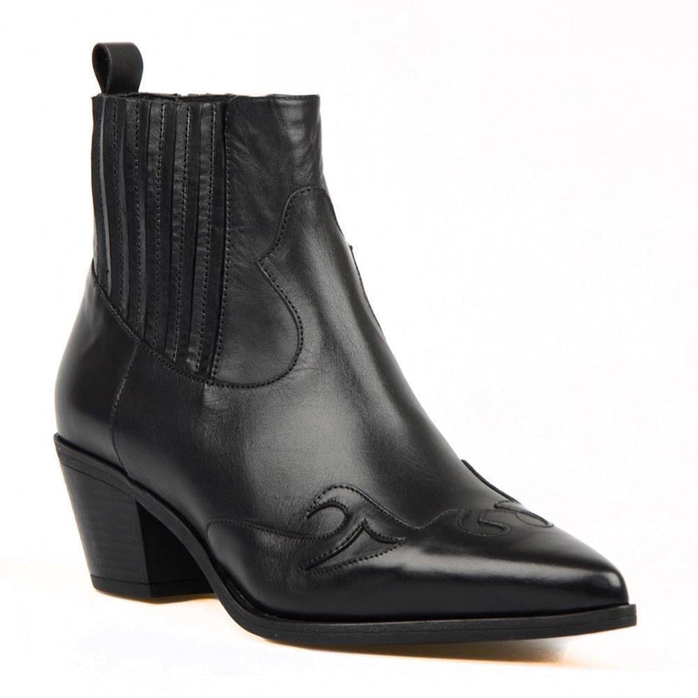 FootCourt Cowboy Boots Black
